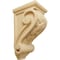 Ekena Millwork 3 1/2"W x 4"D x 7"H Small Basket Weave Corbel, Alder CORW03X04X07BWAL - alternate 1